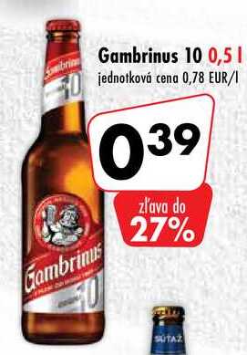 Gambrinus 10; 0,5 l