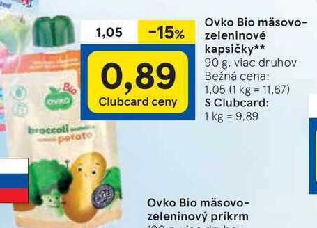Ovko Bio mäsovo-zeleninové kapsičky, 90 g