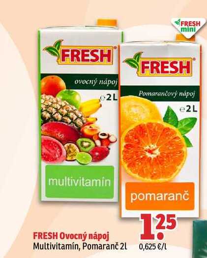 Ovocný nápoj Multivitamín, Pomaranč 2l