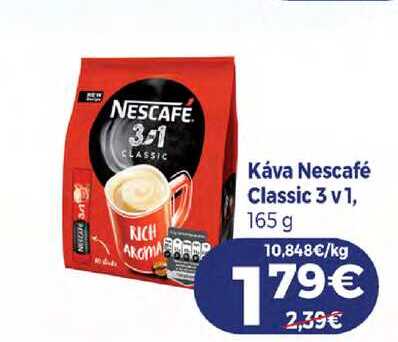 Káva Nescafé Classic 3 v 1, 165 g 