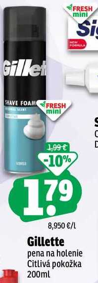 Gillette pena na holenie Citlivá pokožka 200ml