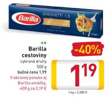 Barilla cestoviny 500 g