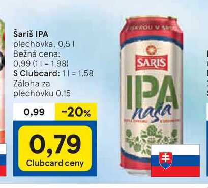 Šariš IPA, 0,5 l