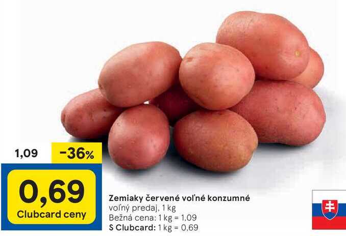 Zemiaky červené voľné konzumné, 1 kg