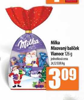 Milka Mixovaný balíček Vianoce 126 g
