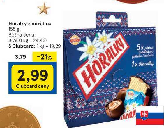 Horalky zimný box, 155 g