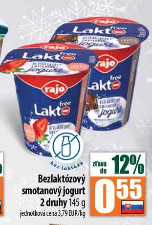 Bezlaktózový smotanový jogurt 145 g 