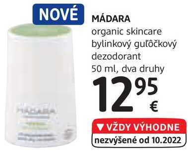 MÁDARA organic skincare bylinkový guľôčkový dezodorant, 50 ml