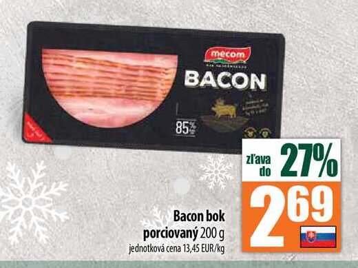 Bacon bok porciovaný 200 g