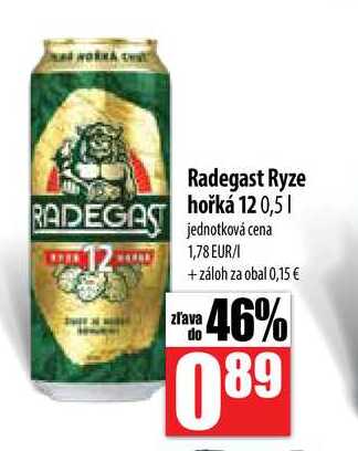 Radegast Ryze hořká 12 0,5  l