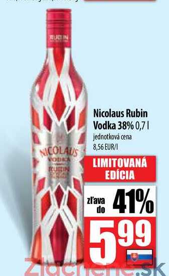Nicolaus Rubin Vodka 38% 0,7 l