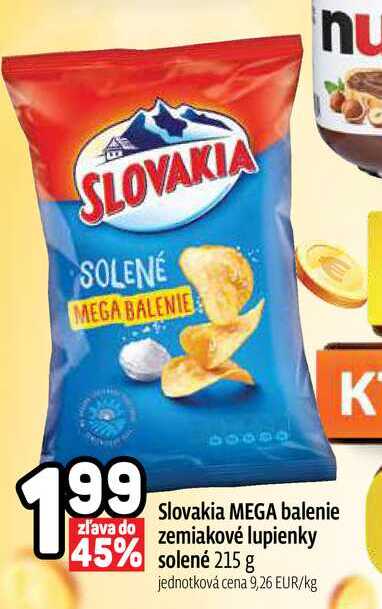 Slovakia zemiakové lupienky  solené 215 g 