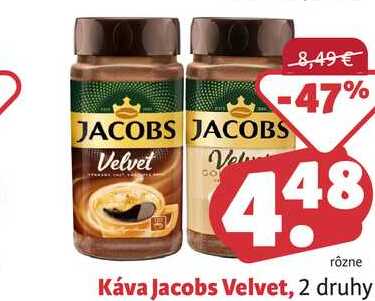 Káva Jacobs Velvet, 2 druhy 