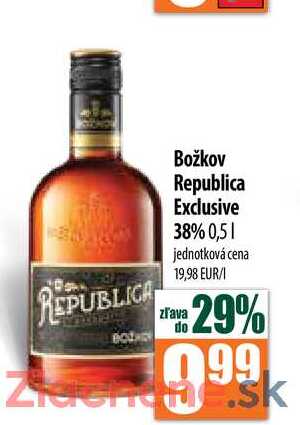 Božkov Republica Exclusive 39% 0,5 l