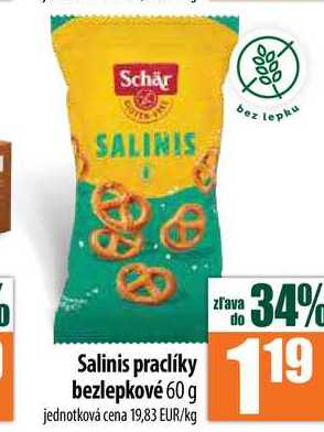 Salinis praclíky bezlepkové 60 g