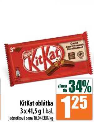 KitKat oblátka 3 x 41,5 g