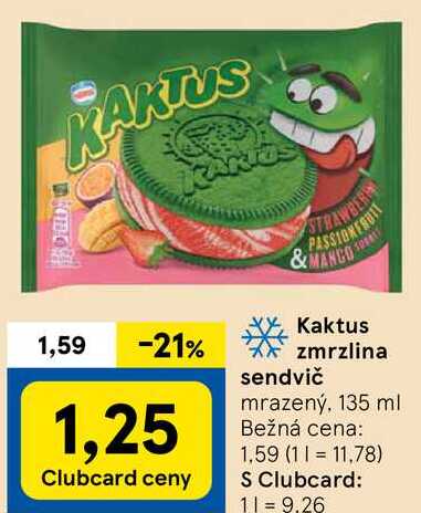 Kaktus zmrzlina sendvič, 135 ml