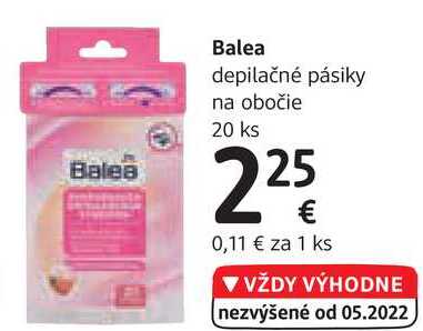 Balea depilačné pásiky na obočie, 20 ks