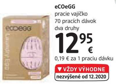 eCOeGG pracie vajíčko, 70 pracích dávok