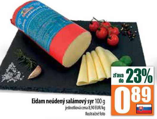 Eidam neúdený salámový syr 100 g