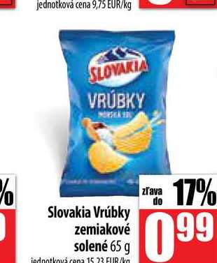 Slovakia Vrúbky zemiakové solené 65 g 