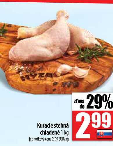 Kuracie stehná chladené 1 kg 