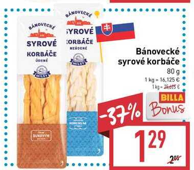 Bánovecké syrové korbáče 80 g