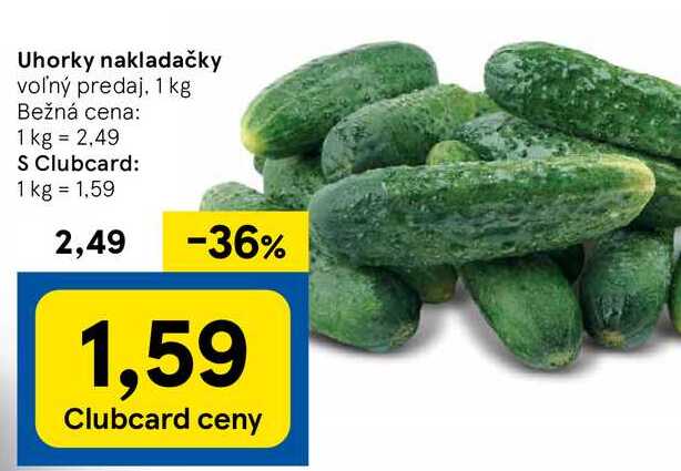 Uhorky nakladačky,, 1 kg