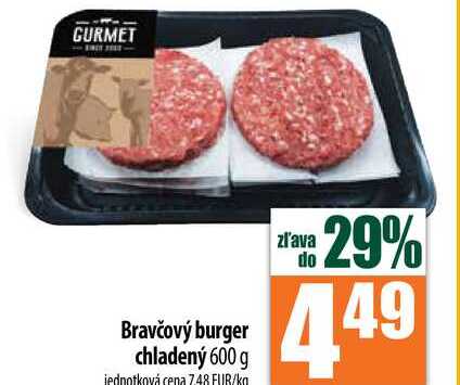 Bravčový burger chladený 600 g