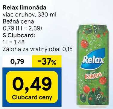 ARCHIV | Relax limonda, 330 ml v akcii platn do: 5.9.2023 | Zlacnene.sk