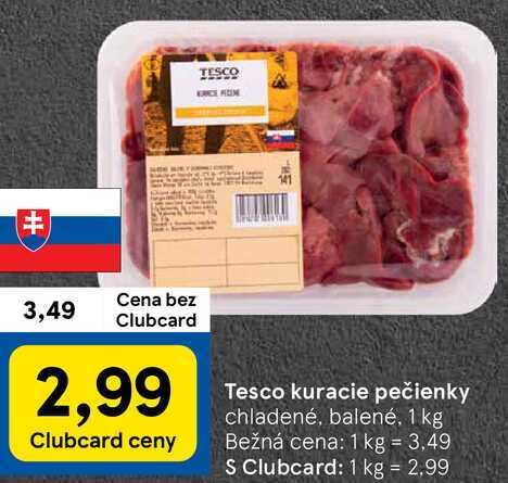 Tesco kuracie pečienky, 1 kg