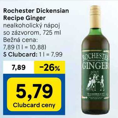 Rochester Dickensian Recipe Ginger, 725 ml