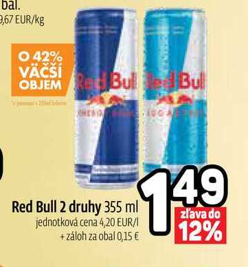 Red Bull 2 druhy 355 ml 