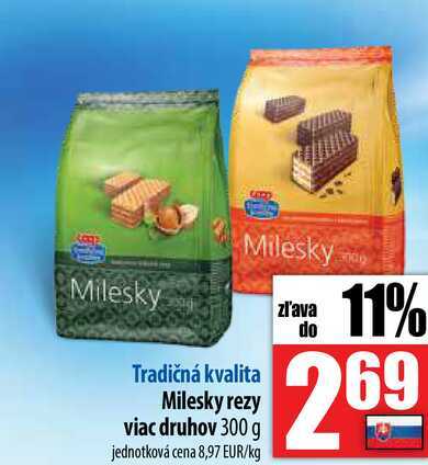 Milesky rezy viac druhov 300 g