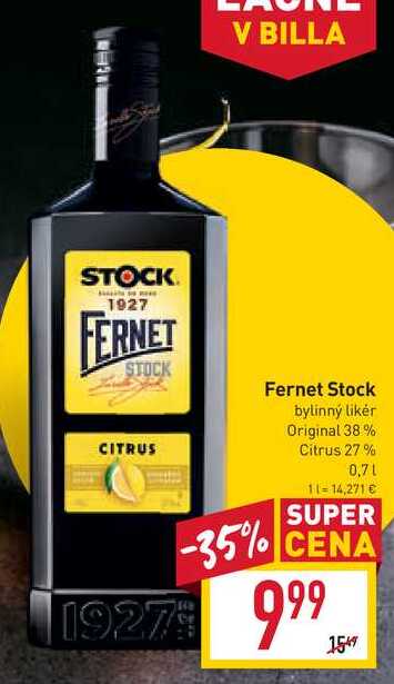 Fernet Stock bylinný likér 0,7 l