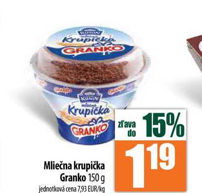 Mliečna krupička Granko 150 g
