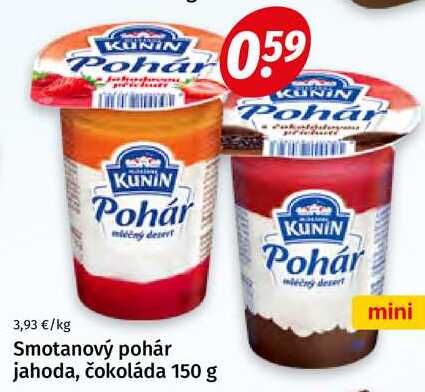 KUNÍN Pohár mlečný dezert 150 g