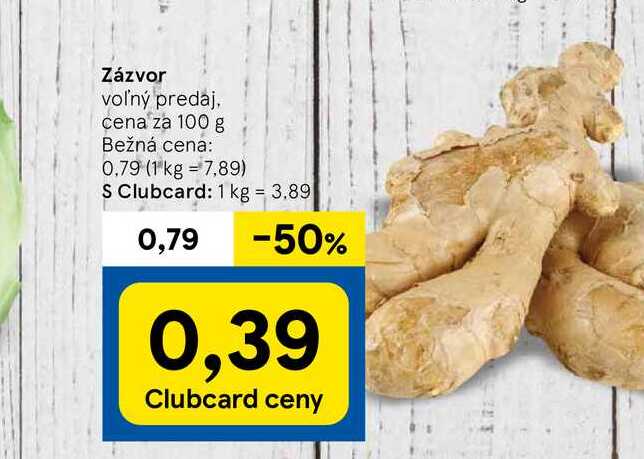 Zázvor voľný predaj, 100 g