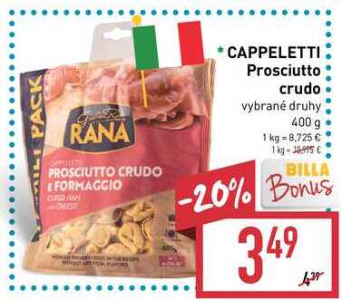 RANA CAPPELETTI Prosciutto crudo 400 g