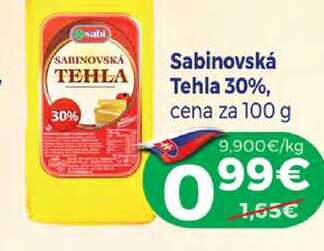 SABI Sabinovská Tehla 30%, cena za 100 g