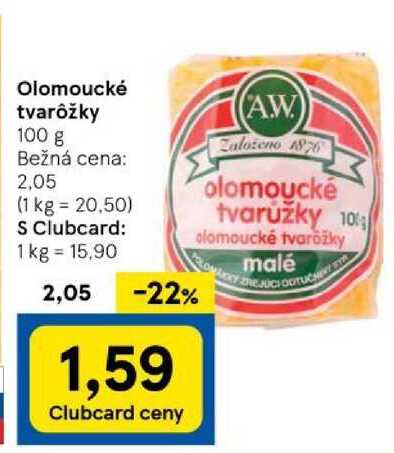Olomoucké tvarôžky, 100 g