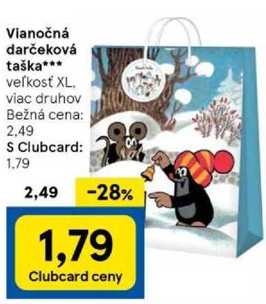 Vianočná darčeková taška