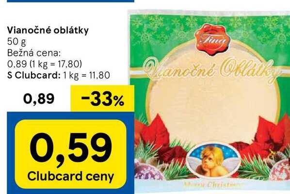 Vianočné oblátky, 50 g