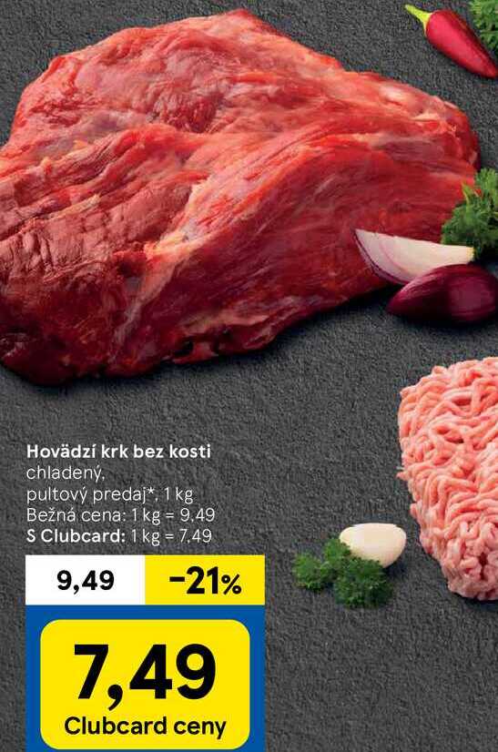 Hovädzí krk bez kosti, 1 kg