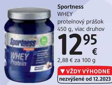 Sportness WHEY proteínový prášok, 450 g