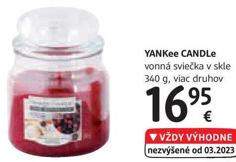 YANKee CANDLE vonná sviečka v skle, 340 g