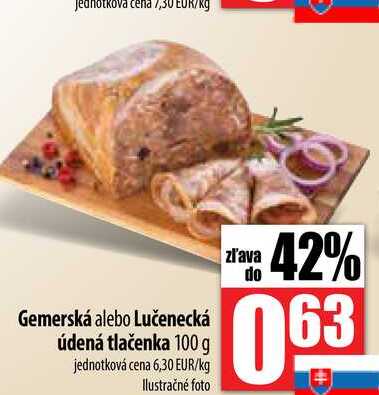 Lučenecká údená tlačenka 100 g