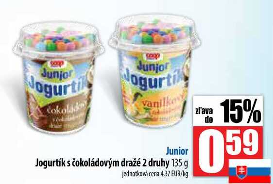 Jogurtík s čokoládovým dražé 135 g