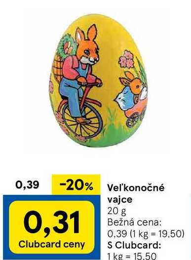 Veľkonočné vajce, 20 g 