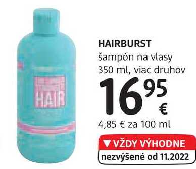 HAIRBURST šampón na vlasy, 350 ml